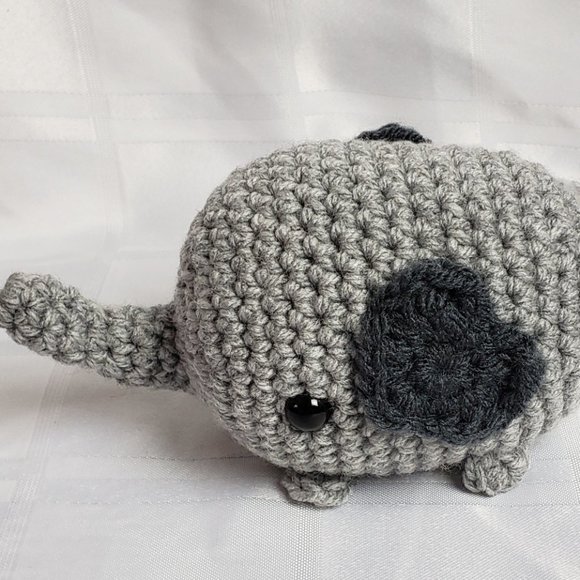 Amigurumi Elephant Plush Stuffed Toy Themed Stuffy - Picture 1 of 11